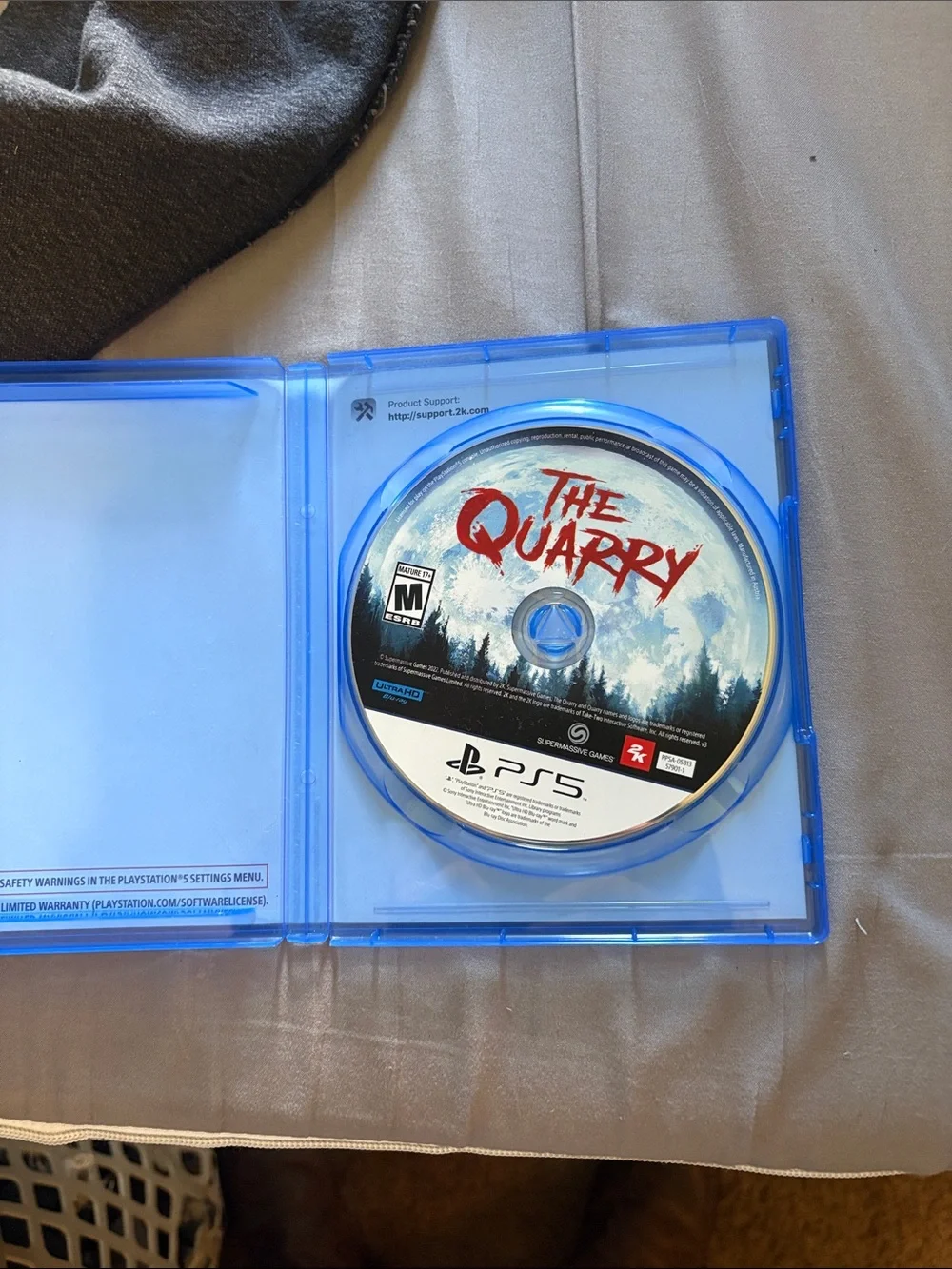 Sony PS5 The Quarry Game Case - Blue, Black, Red